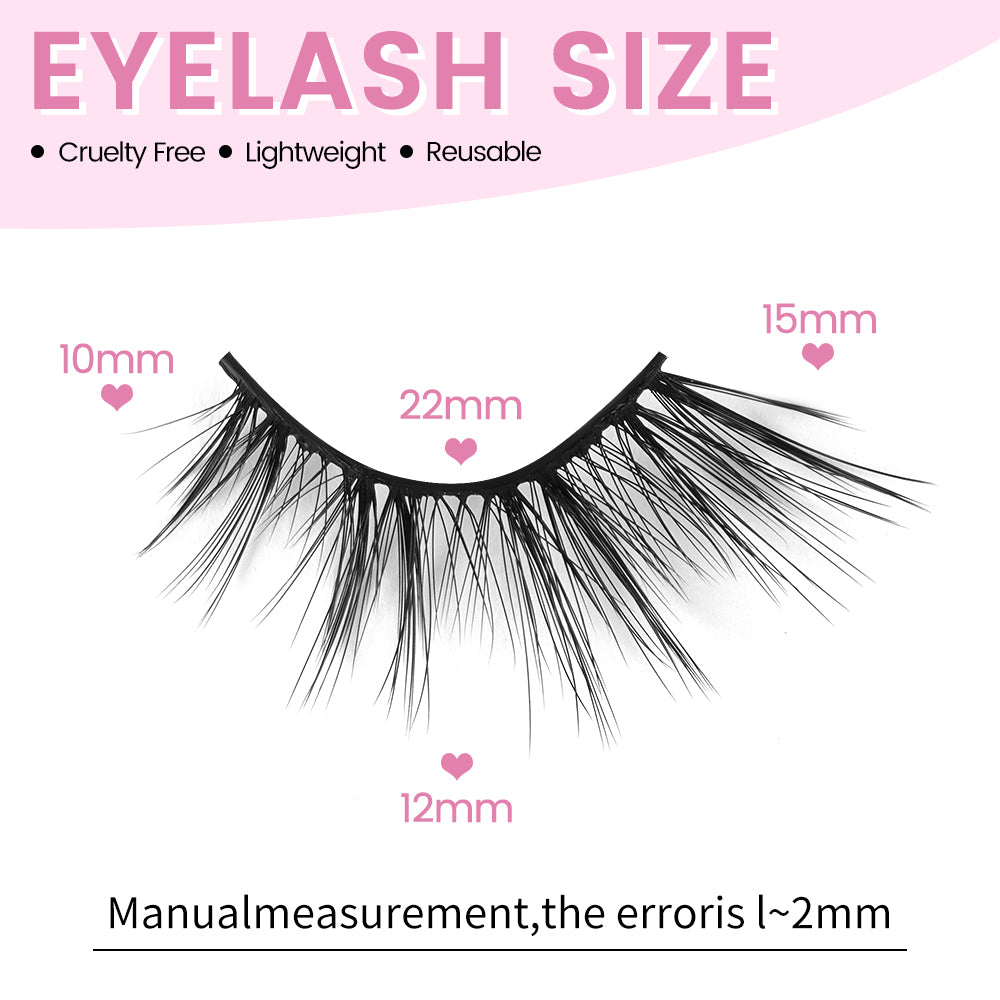 "CUTIE" Short Natural Half Lash