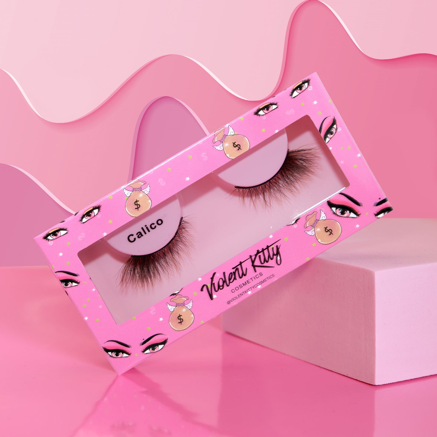 "CALICO" Brown & Black Corner Lash