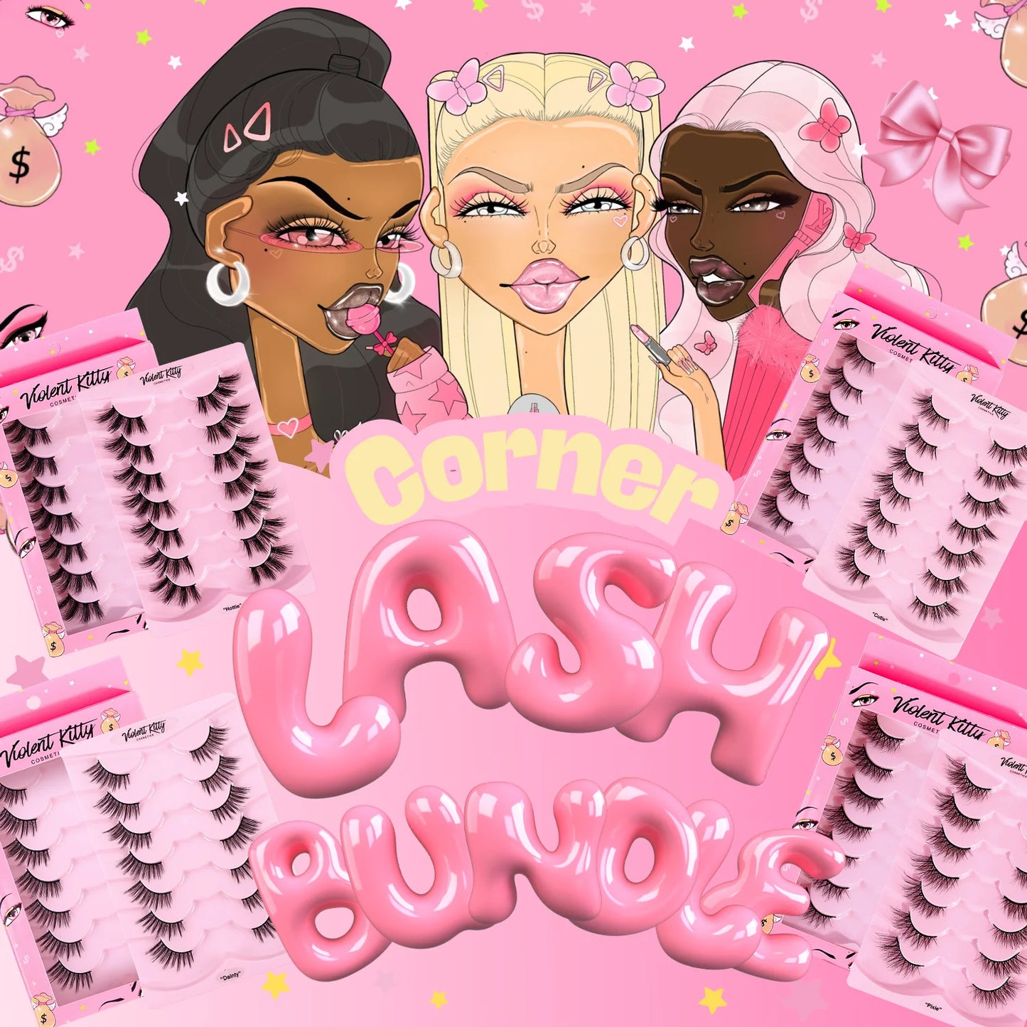 4 PACK CORNER LASH BUNDLE